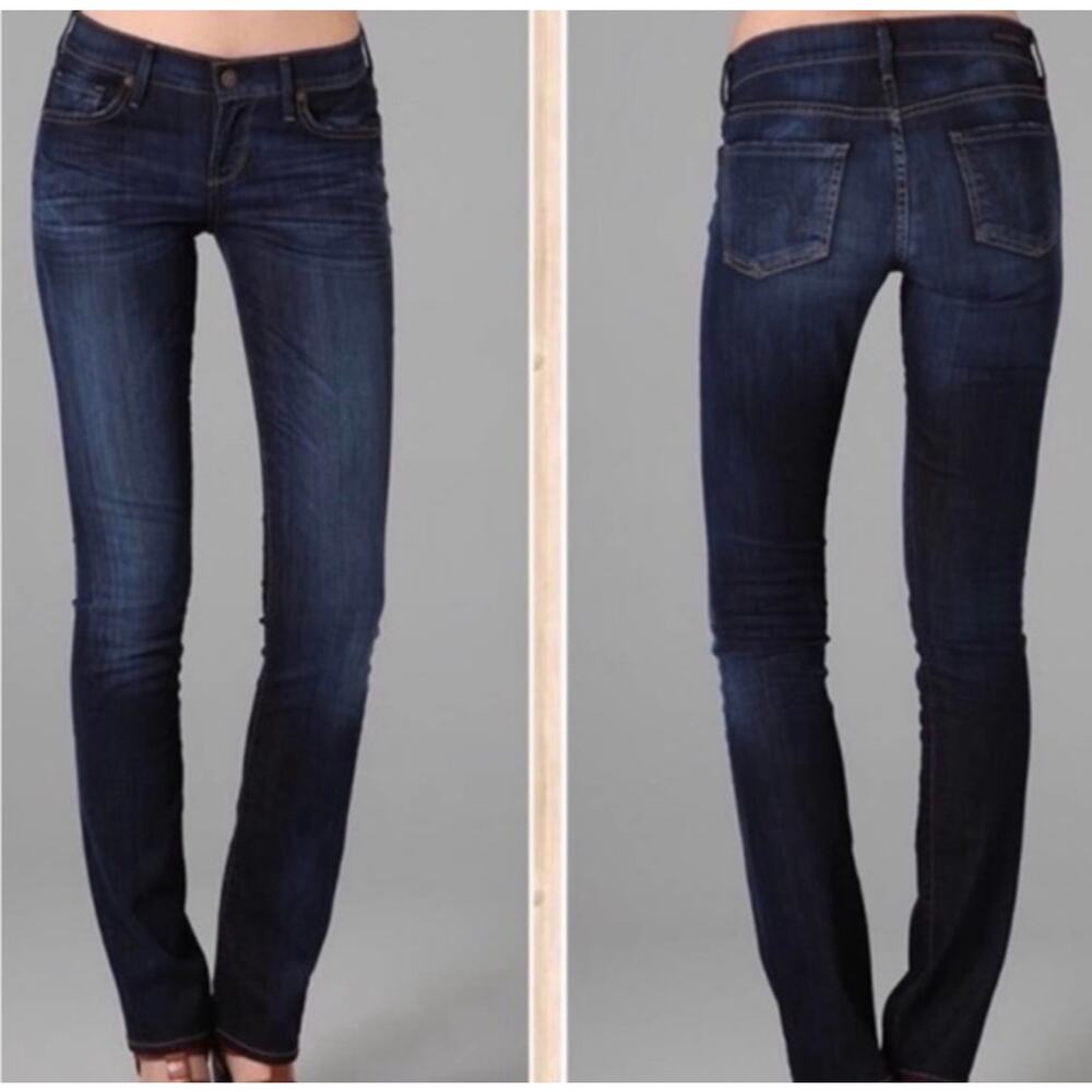 CITIZENS OF HUMANITY Ava Low Rise Straight Leg Dark Wash Jeans | 29